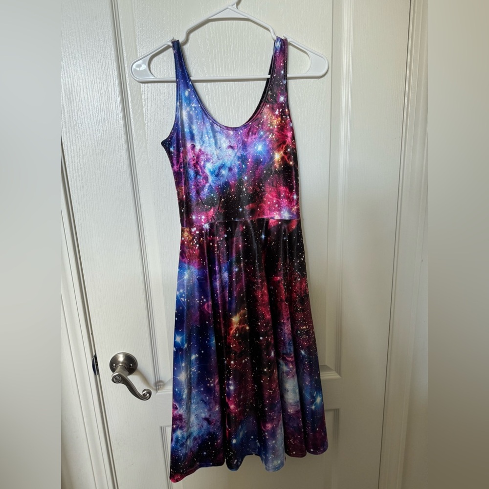 Galaxy amethyst velvet midi dress